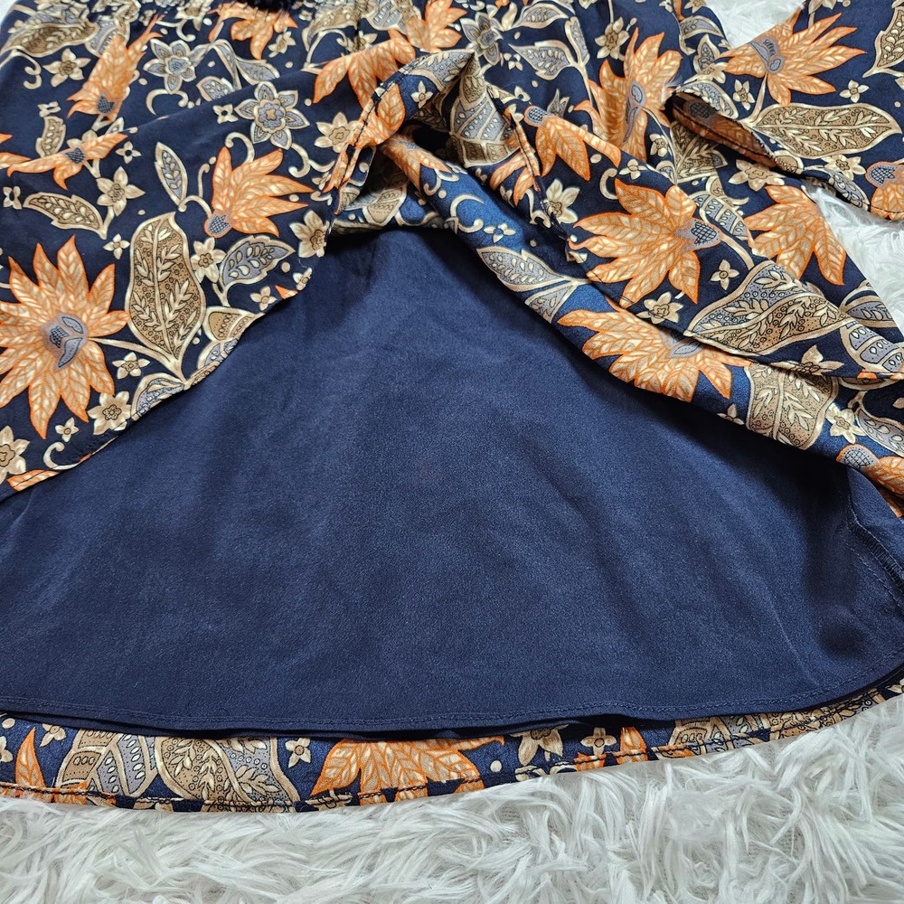 Revolve Tularosa Sz XS Himalayan Blue Floral Boho Flared Sleeve Mini Dress‎ - Picture 10 of 13